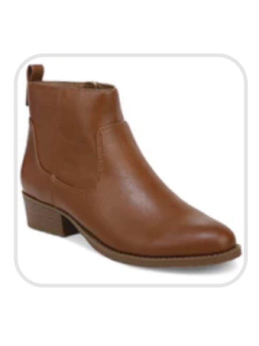 Style & Co. Women's Memphyss Faux‎ Leather Side Zip Ankle Boots Size 8 Medium